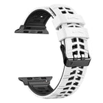 Twill Dual-row Buckle Silicone Watch Band, For Apple Watch Series 6 44mm, For Apple Watch Series 5 44mm, For Apple Watch Series 5 40mm, For Apple Watch Series 4 44mm, For Apple Watch 42mm