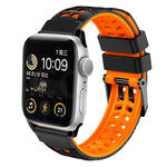 Twill Dual-row Buckle Silicone Watch Band, For Apple Watch Series 6 44mm, For Apple Watch Series 5 44mm, For Apple Watch Series 5 40mm, For Apple Watch Series 4 44mm, For Apple Watch Series 4 40mm