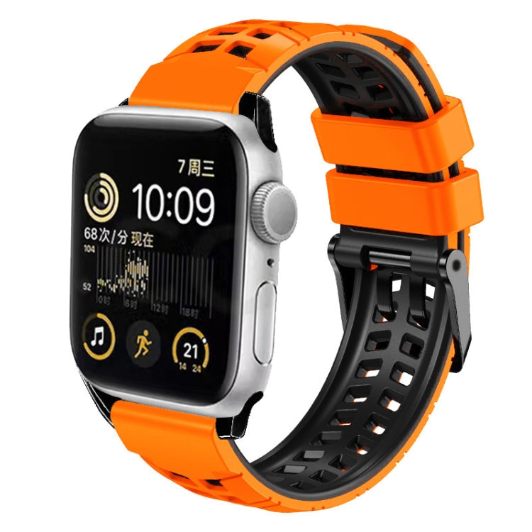 Twill Dual-row Buckle Silicone Watch Band, For Apple Watch SE 2022 40mm, For Apple Watch SE 2022 44mm, For Apple Watch Series 9 41mm, For Apple Watch Series 8 41mm, For Apple Watch Series 8 45mm