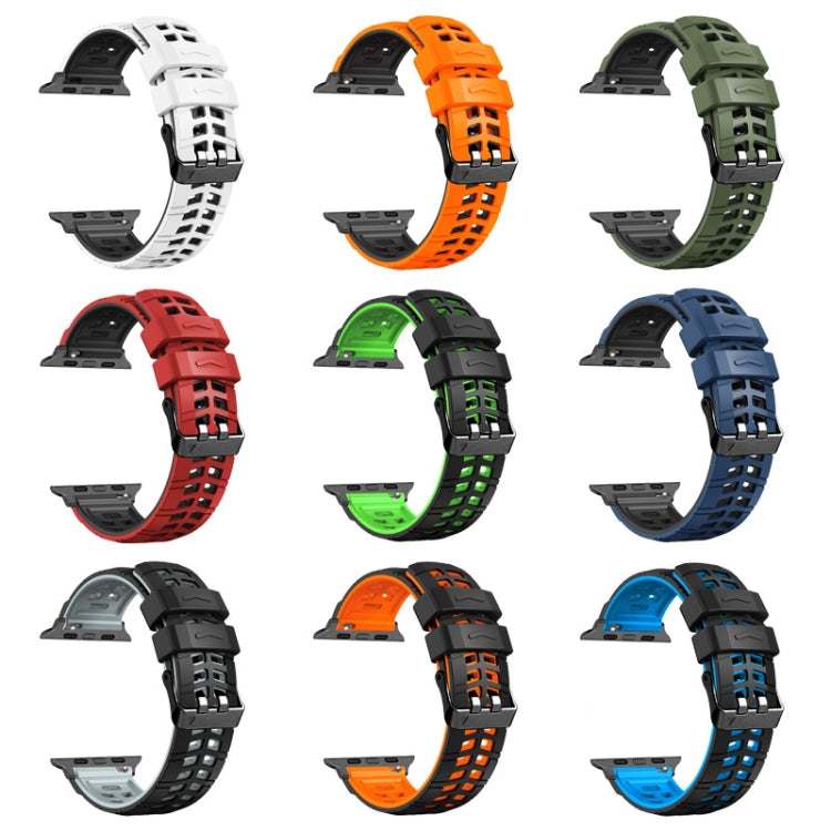 Twill Dual-row Buckle Silicone Watch Band, For Apple Watch Ultra 49mm, For Apple Watch SE 2023 44mm, For Apple Watch SE 2023 40mm, For Apple Watch Ultra 2 49mm, For Apple Watch Series 9 45mm