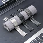 Safety Buckle Titanium Steel Watch Band, For Apple Watch Series 5 44mm, For Apple Watch Series 5 40mm, For Apple Watch Series 4 44mm, For Apple Watch 42mm, For Apple Watch Series 4 40mm, For Apple Watch Series 3 38mm, For Apple Watch 38mm              ...