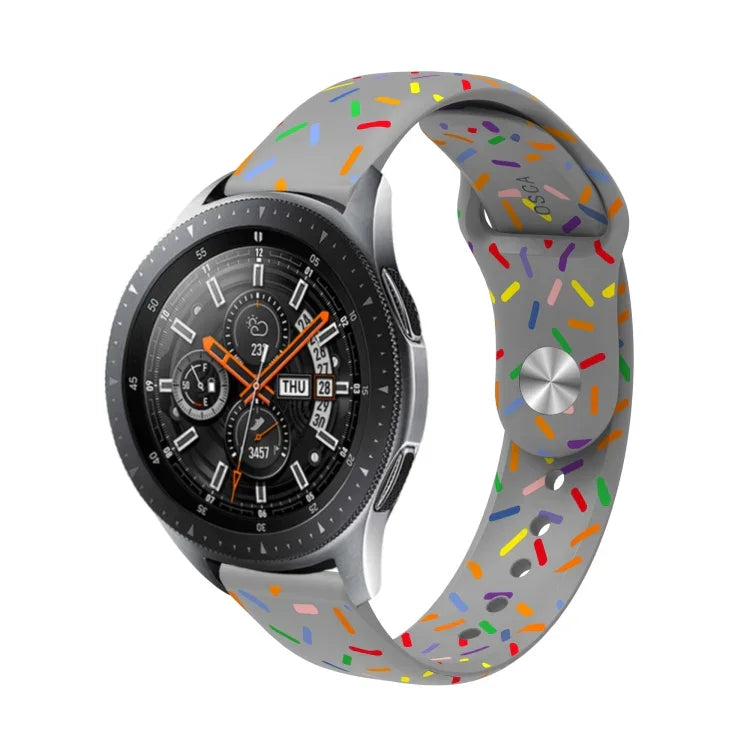 Sports Rainbow Dots Silicone Watch Band, For Samsung Galaxy Watch 6 / 6 Classic