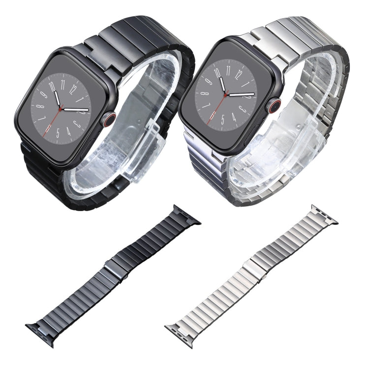 Flat Buckle Stainless Steel Watch Band, For Apple Watch SE 2023 44mm, For Apple Watch Ultra 49mm, For Apple Watch SE 2023 40mm, For Apple Watch Ultra 2 49mm, For Apple Watch SE 2022 40mm, For Apple Watch Series 9 45mm, For Apple Watch SE 2022 44mm     ...