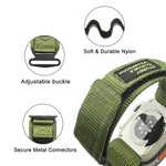 AW Nylon Two-Section Watch Band, For Apple Watch Series 7 41mm, For Apple Watch Series 7 45mm, For Apple Watch SE 40mm, For Apple Watch SE 44mm, For Apple Watch Series 6 40mm, For Apple Watch Series 6 44mm, For Apple Watch Series 5 44mm                ...