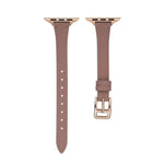 T-shaped Slim Genuine Leather Watch Band, For Apple Watch Series 7 41mm, For Apple Watch Series 7 45mm, For Apple Watch SE 40mm, For Apple Watch SE 44mm, For Apple Watch Series 6 40mm, For Apple Watch Series 6 44mm