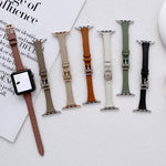 T-shaped Slim Genuine Leather Watch Band, For Apple Watch Series 5 44mm, For Apple Watch Series 5 40mm, For Apple Watch Series 4 44mm, For Apple Watch Series 4 40mm, For Apple Watch Series 3 38mm, For Apple Watch Series 3 42mm