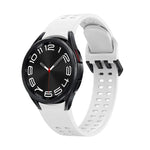 Double-row Hole Solid Color Silicone Watch Band, For Samsung Galaxy Watch 6