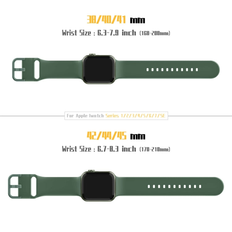Pin Buckle Silicone Watch Band, For Apple Watch Series 8 45mm