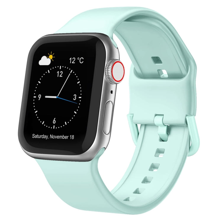 Pin Buckle Silicone Watch Band, For Apple Watch Series 8 45mm