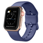 Pin Buckle Silicone Watch Band, For Apple Watch Series 8 45mm