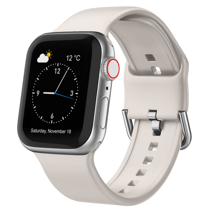 Pin Buckle Silicone Watch Band, For Apple Watch SE 2022 44mm