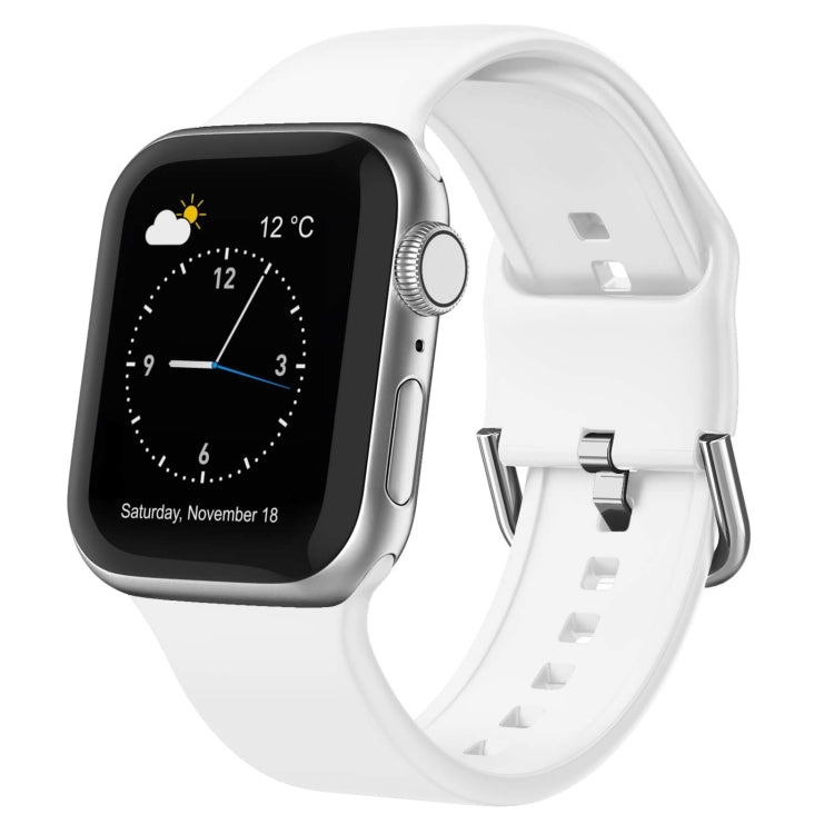 Pin Buckle Silicone Watch Band, For Apple Watch Series 6 40mm