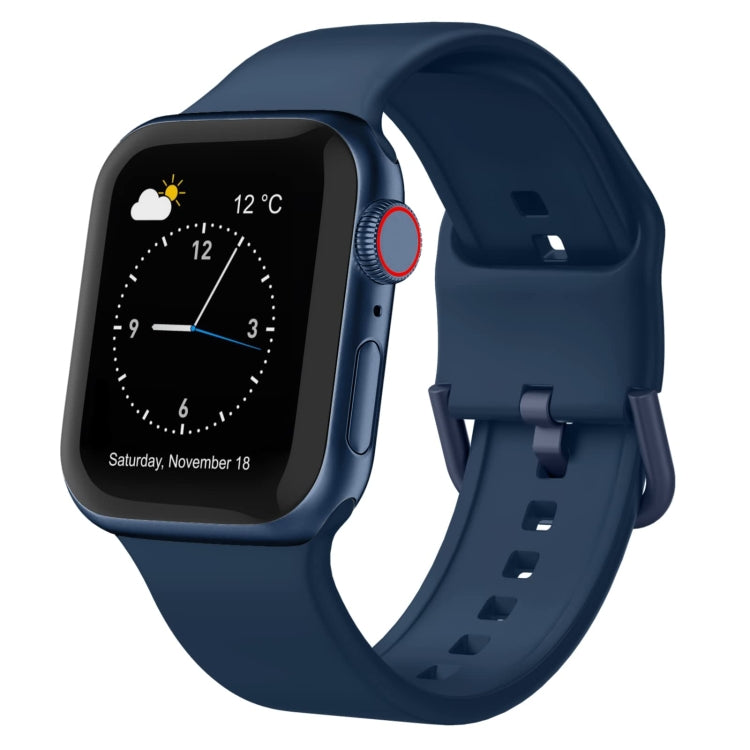 Pin Buckle Silicone Watch Band, For Apple Watch Series 6 40mm