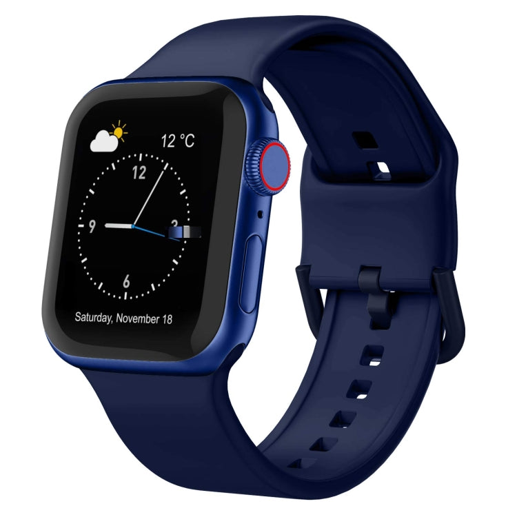 Pin Buckle Silicone Watch Band, For Apple Watch Series 5 44mm