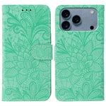 Lace Flower Embossing Flip Leather Phone Case, For iPhone 17e / 16e, For iPhone 17 Pro Max, For iPhone 17 Pro, For iPhone 17, For iPhone Air, For iPhone 16 Pro Max, For iPhone 16 Pro, For iPhone 16 Plus