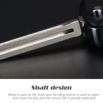 For Hyundai 3-button Folding Car Key Shell with Silver Metal Edge, For Hyundai 3-button