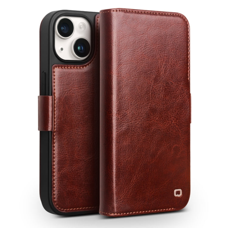 QIALINO Classic 103 Buckle Genuine Leather Phone Case, For iPhone 17e / 16e, For iPhone 17 Pro Max, For iPhone 17 Pro, For iPhone 17, For iPhone Air, For iPhone 15 Pro Max, For iPhone 15 Plus