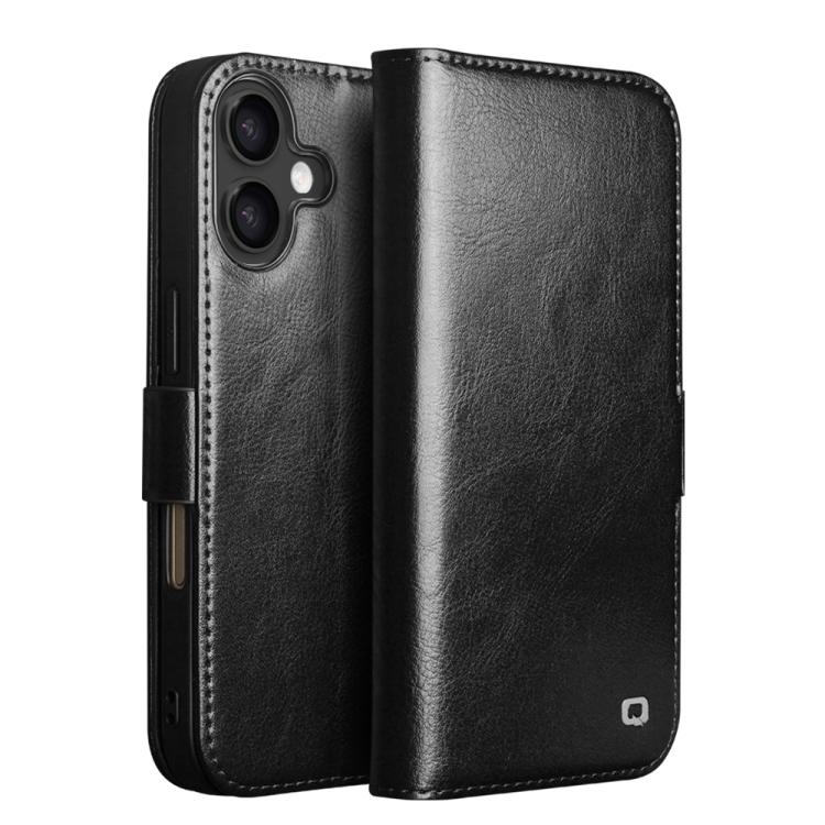 QIALINO Classic 103 Buckle Genuine Leather Phone Case, For iPhone 17e / 16e, For iPhone 17 Pro Max, For iPhone 17 Pro, For iPhone 17, For iPhone Air, For iPhone 15 Pro Max, For iPhone 15 Plus