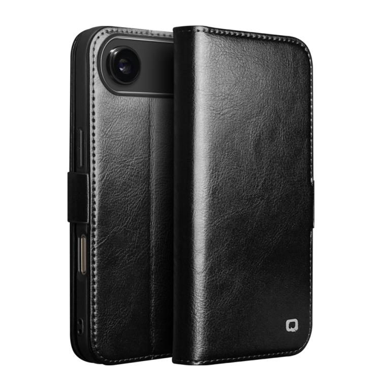 QIALINO Classic 103 Buckle Genuine Leather Phone Case, For iPhone 17e / 16e, For iPhone 17 Pro Max, For iPhone 17 Pro, For iPhone 17, For iPhone Air, For iPhone 15 Pro Max, For iPhone 15 Plus