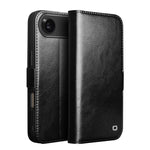 QIALINO Classic 103 Buckle Genuine Leather Phone Case, For iPhone 17e / 16e, For iPhone 17 Pro Max, For iPhone 17 Pro, For iPhone 17, For iPhone Air, For iPhone 15 Pro Max, For iPhone 15 Plus, For iPhone 15