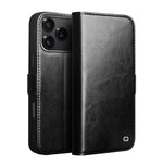 QIALINO Classic 103 Buckle Genuine Leather Phone Case, For iPhone 17e / 16e, For iPhone 17 Pro Max, For iPhone 17 Pro, For iPhone 17, For iPhone Air, For iPhone 15 Pro Max, For iPhone 15 Plus, For iPhone 15