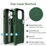 Microfiber Liquid Silicone Shockproof Phone Case, For iPhone 12, For iPhone 12 Pro Max, For iPhone 12 Pro