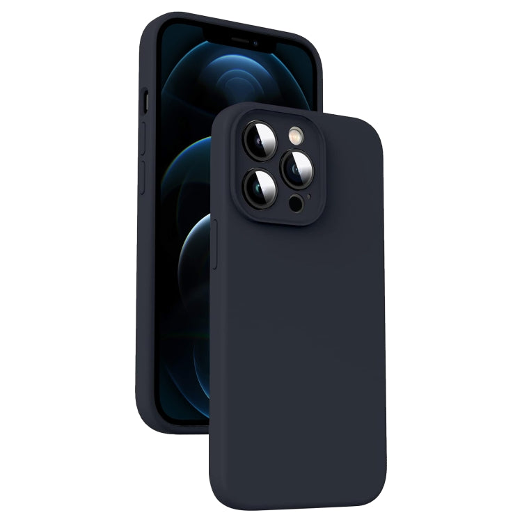 Microfiber Liquid Silicone Shockproof Phone Case, For iPhone 12, For iPhone 12 Pro Max, For iPhone 12 Pro
