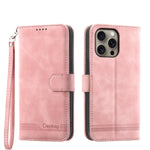 Dierfeng Dream Line TPU Hybrid PU Leather Phone Case, For iPhone 17 Pro Max, For iPhone 17 Pro, For iPhone 17, For iPhone Air, For iPhone 16e, For iPhone 16 Pro Max, For iPhone 16 Pro, For iPhone 16 Plus