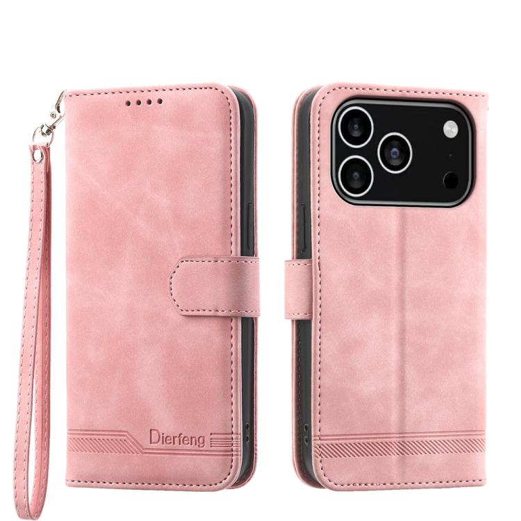 Dierfeng Dream Line TPU Hybrid PU Leather Phone Case, For iPhone 17 Pro Max, For iPhone 17 Pro, For iPhone 17, For iPhone Air, For iPhone 16e, For iPhone 16 Pro Max, For iPhone 16 Pro, For iPhone 16 Plus