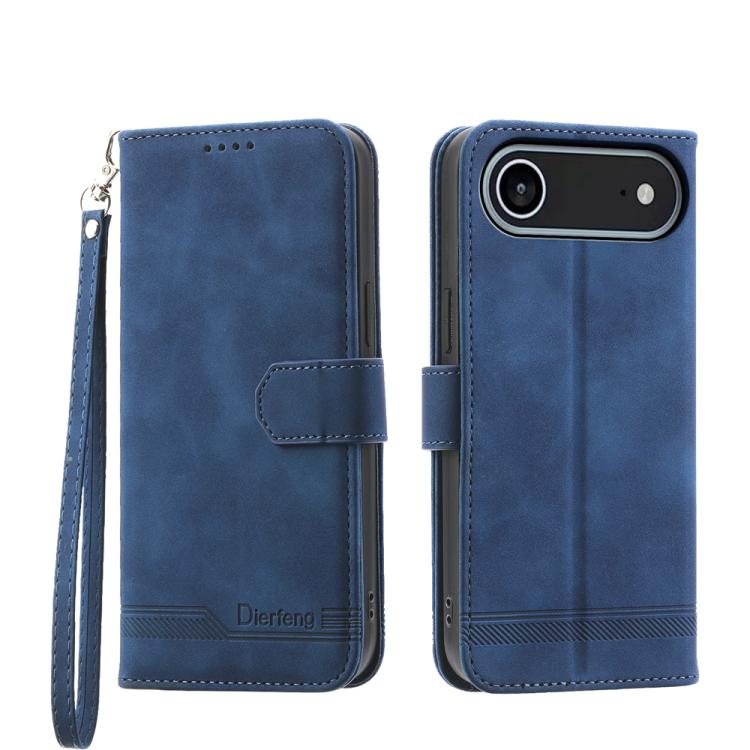 Dierfeng Dream Line TPU Hybrid PU Leather Phone Case, For iPhone 17 Pro Max, For iPhone 17 Pro, For iPhone 17, For iPhone Air, For iPhone 16e, For iPhone 16 Pro Max, For iPhone 16 Pro, For iPhone 16 Plus