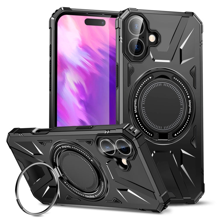 MagSafe Magnetic Shockproof Phone Case with Ring Holder, For iPhone 16 Plus, For iPhone 16, For iPhone 15 Pro Max, For iPhone 15 Pro, For iPhone 15 Plus, For iPhone 15