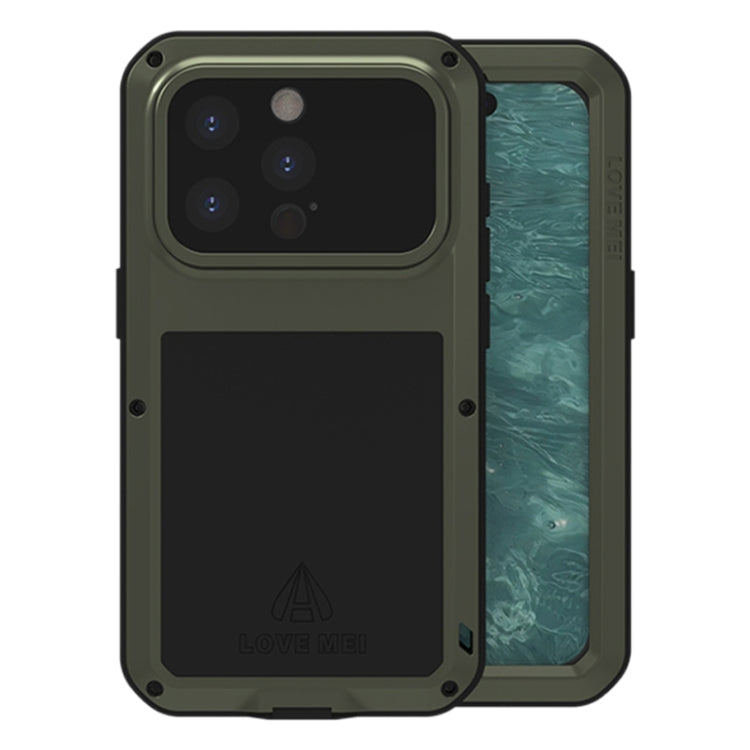 LOVE MEI Metal Shockproof Life Waterproof Dustproof Phone Case, For iPhone 17 Pro Max, For iPhone 17 Pro, For iPhone 17, For iPhone 16 Pro Max, For iPhone 16 Pro, For iPhone 16, For iPhone 15 Pro Max, For iPhone 15 Pro