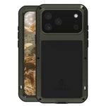 LOVE MEI Metal Shockproof Life Waterproof Dustproof Phone Case, For iPhone 17 Pro Max, For iPhone 17 Pro, For iPhone 17, For iPhone 16 Pro Max, For iPhone 16 Pro, For iPhone 16, For iPhone 15 Pro Max, For iPhone 15 Pro