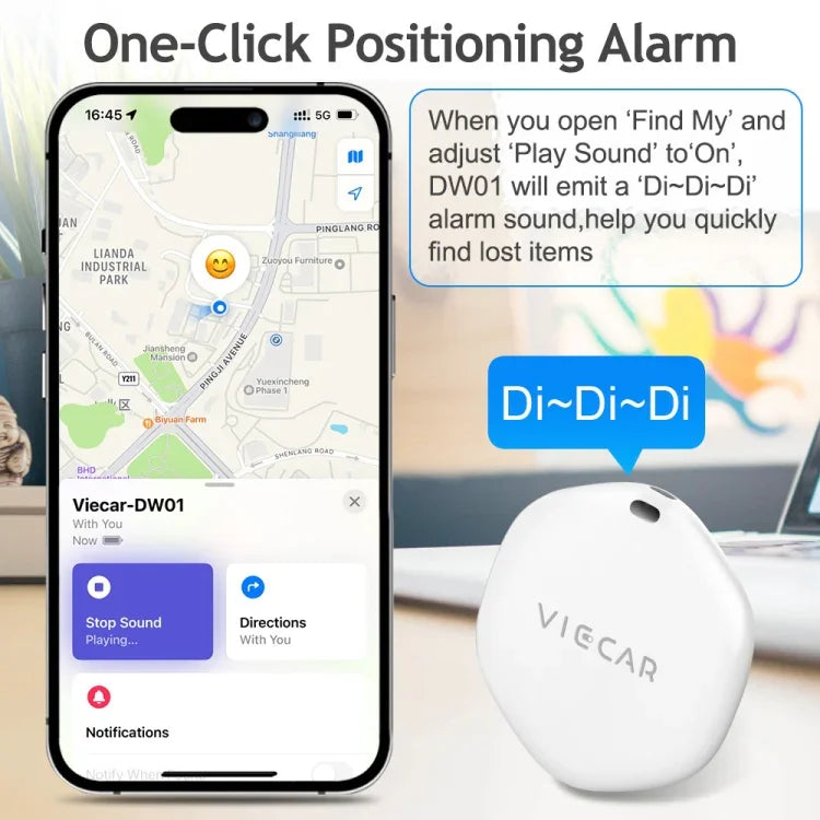 VIECAR DW01 Car Key Anti-lost Detection Wireless Location Tracker, VIECAR DW01