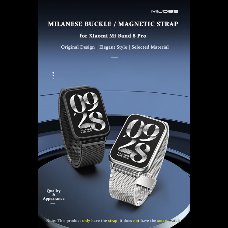 Mijobs Milan Magnetic Stainless Steel Watch Band, For Xiaomi Band 10 Pro / Redmi Watch 6 / 5