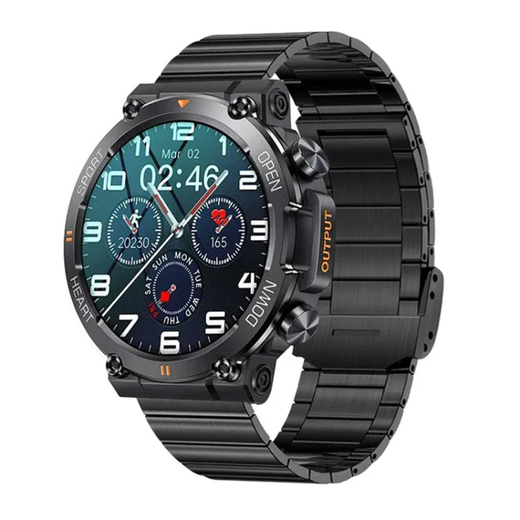 K56 Pro 1.39 inch Smart Steel Strap Wristband Support Heart Rate Monitoring / Blood Pressure Monitoring, Steel Strap (Black Milanese), Steel Strap (Black Three Strains), Steel Strap (Black Bamboo Joint)