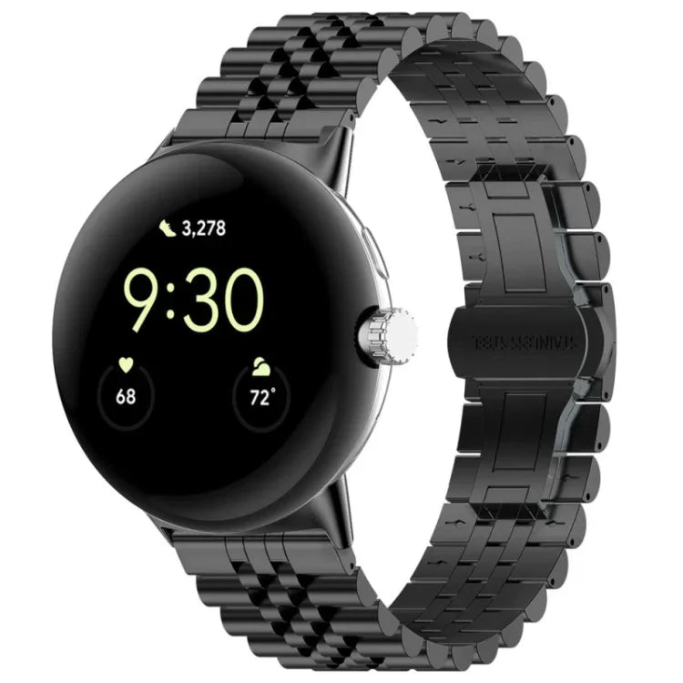 Seven Beads Stainless Steel Metal Watch Band, For Google Pixel Watch 4 / 3 / 2 / 1 41mm