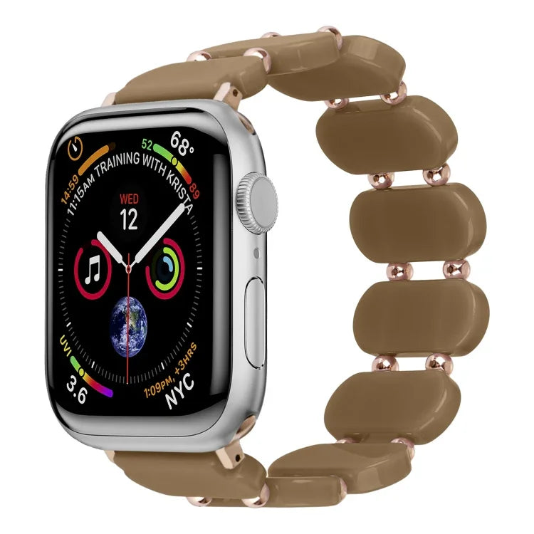 Stretch Resin Watch Band, For Apple Watch Series 4 44mm, For Apple Watch Series 4 40mm, For Apple Watch Series 3 38mm, For Apple Watch Series 3 42mm, For Apple Watch Series 2 42mm, For Apple Watch Series 2 38mm