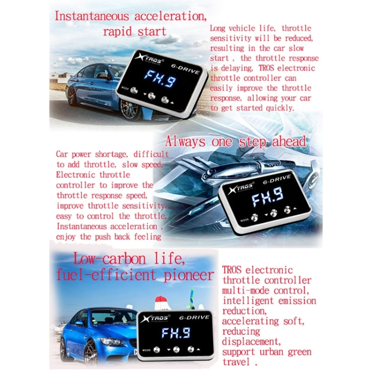 TROS TS-6Drive Potent Booster Electronic Throttle Controller, For Nissan March 2007-2020, For Toyota Vellfire 2008-2020, For Toyota Voxy 2008-2020