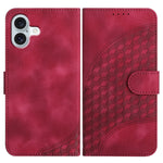 YX0060 Elephant Head Embossed Phone Leather Case with Lanyard, For iPhone 16 Pro, For iPhone 16 Plus, For iPhone 16, For iPhone 15 Pro Max, For iPhone 15 Pro, For iPhone 15 Plus