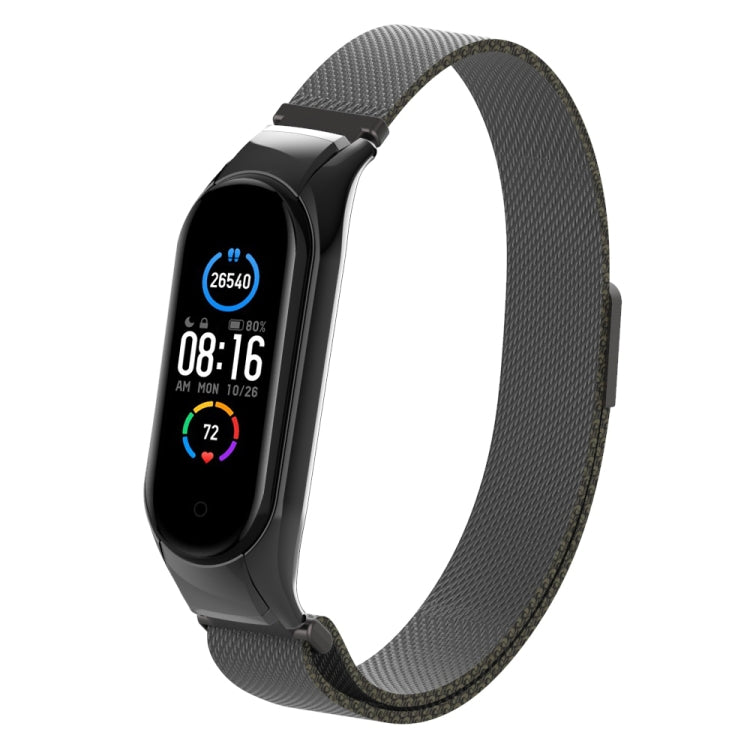 Milano Solid Color Magnetic Stainless Steel Strap, For Xiaomi Mi Band 5