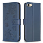 Four-leaf Embossed Leather Phone Case, For iPhone 7 / 8 / SE 2022, For iPhone 13 Pro Max, For iPhone 13 Pro, For iPhone 13, For iPhone 12 / 12 Pro, For iPhone 12 Pro Max, For iPhone 11 Pro Max, For iPhone 11