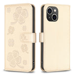 Four-leaf Embossed Leather Phone Case, For iPhone 7 / 8 / SE 2022, For iPhone 13 Pro Max, For iPhone 13 Pro, For iPhone 13, For iPhone 12 / 12 Pro, For iPhone 12 Pro Max, For iPhone 11 Pro Max, For iPhone 11