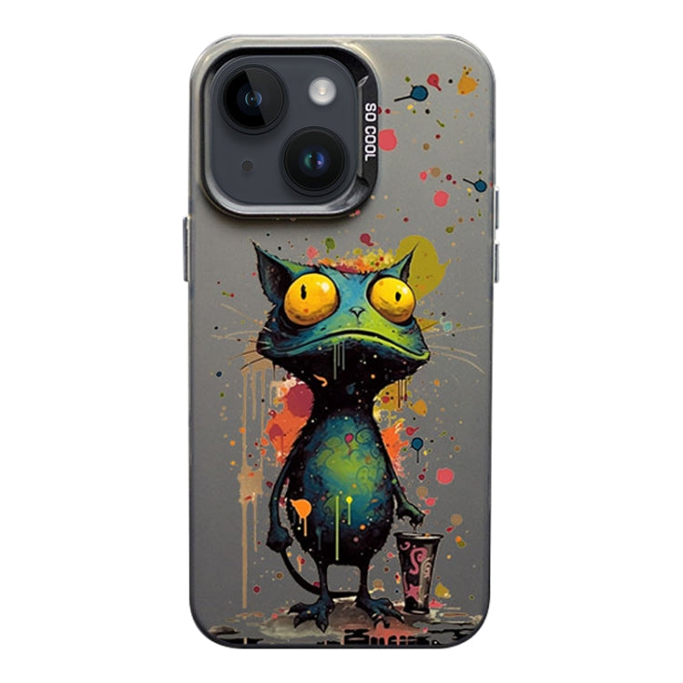 Color Ink Frosted PC+TPU Phone Case, For iPhone 15, For iPhone 14 Plus, For iPhone 14