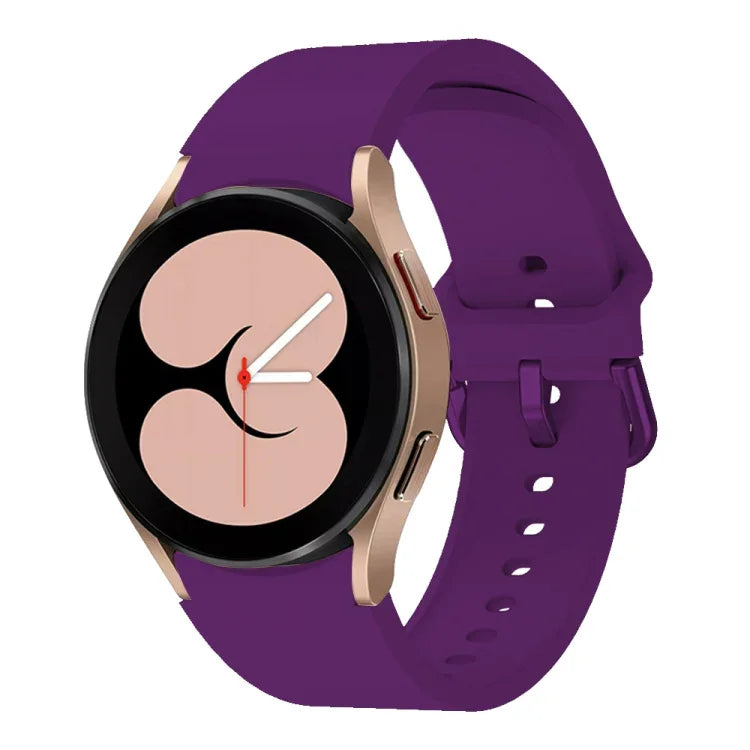 Colorful Buckle Silicone Sport Watch Band, For Samsung Galaxy Watch 6 / 6 Classic