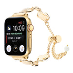 Shell Metal Chain Bracelet Watch Band, For Apple Watch SE 40mm, For Apple Watch SE 44mm, For Apple Watch Series 6 40mm, For Apple Watch Series 6 44mm, For Apple Watch Series 5 44mm, For Apple Watch Series 5 40mm, For Apple Watch Series 4 44mm          ...