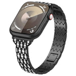 Devil Eye Diamond Bracelet Metal Watch Band, For Apple Watch SE 2023 44mm, For Apple Watch SE 2023 40mm, For Apple Watch Ultra 2 49mm, For Apple Watch Series 9 45mm, For Apple Watch Series 9 41mm, For Apple Watch Ultra 49mm, For Apple Watch Series 8 41...