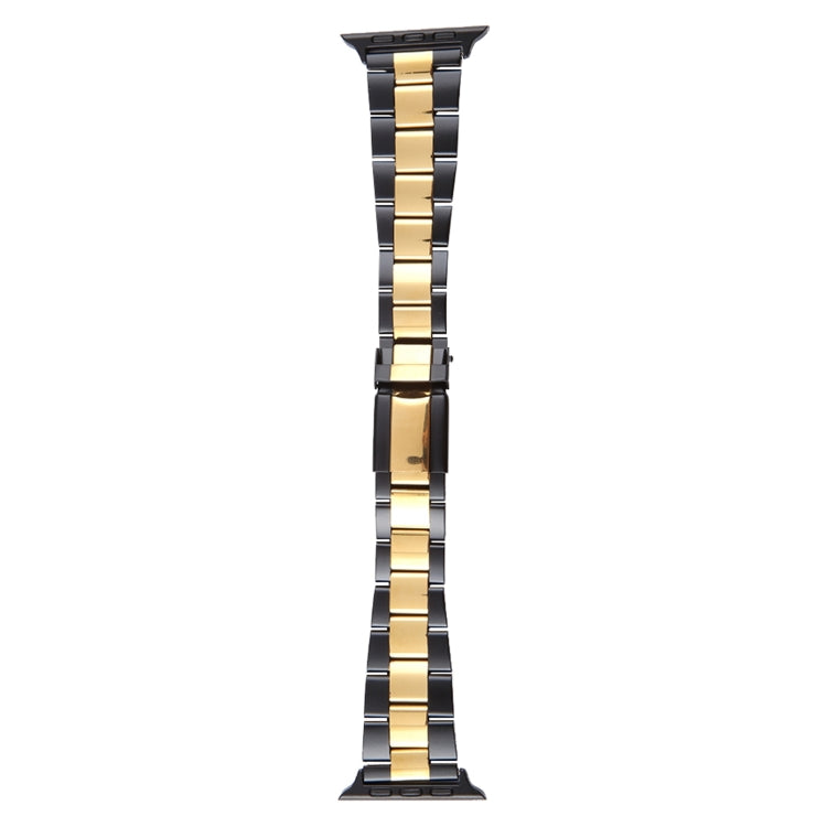 Three-Bead Stainless Steel Watch Band, For Apple Watch Ultra 49mm, For Apple Watch Series 8 41mm, For Apple Watch Series 8 45mm, For Apple Watch SE 2022 40mm, For Apple Watch SE 2022 44mm