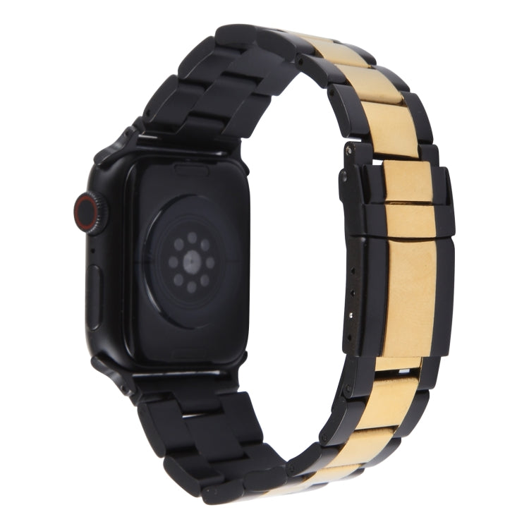 Three-Bead Stainless Steel Watch Band, For Apple Watch Series 6 44mm, For Apple Watch Series 5 44mm, For Apple Watch Series 5 40mm, For Apple Watch Series 4 44mm, For Apple Watch Series 4 40mm