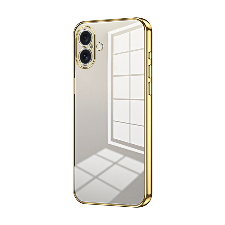Transparent Plating Fine Hole Phone Case, For iPhone 16 Pro, For iPhone 16 Plus, For iPhone 16, For iPhone 15 Pro Max, For iPhone 15 Pro, For iPhone 15 Plus